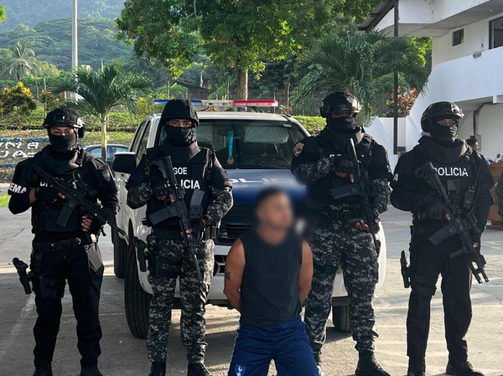 Capturan en Esmeraldas al décimo noveno más buscado por asesinato en Ecuador
