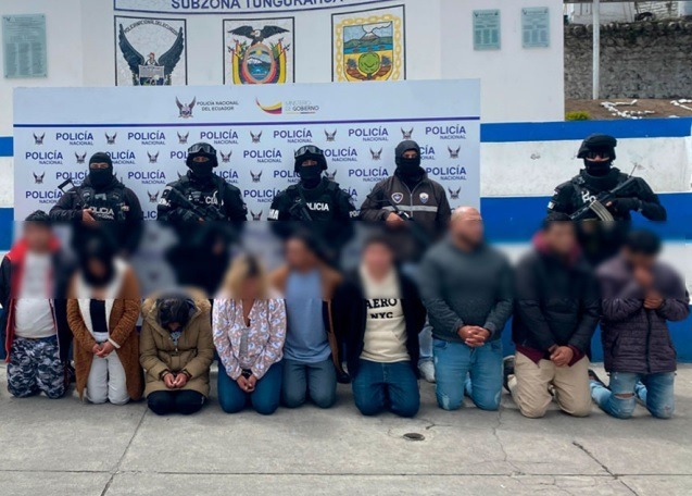Alias ‘Niño Malo’, supuesto líder de una banda criminal que opera entre las ciudades de Ambato y Baños, en la provincia de Tungurahua,