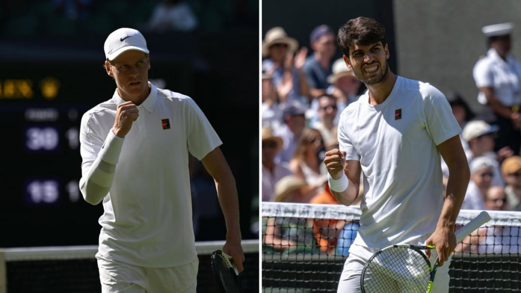 Jannik Sinner y Carlos Alcaraz se miden en la final. jpg