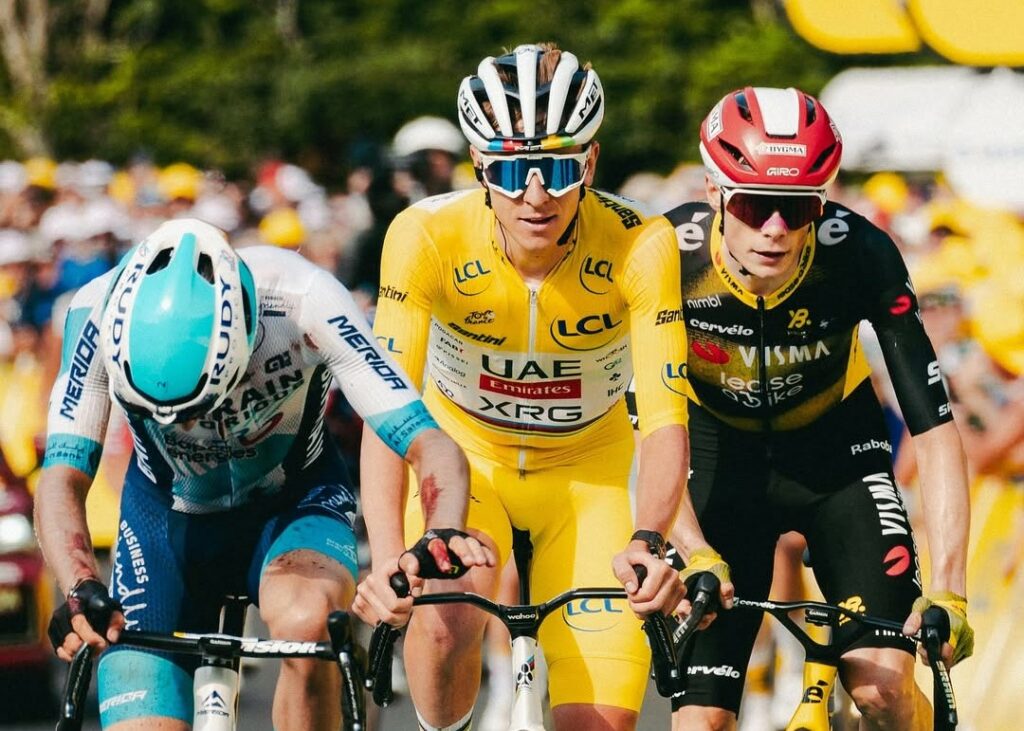 Jhonatan Narváez apoya a Pogačar en la etapa 13 del Tour de Francia