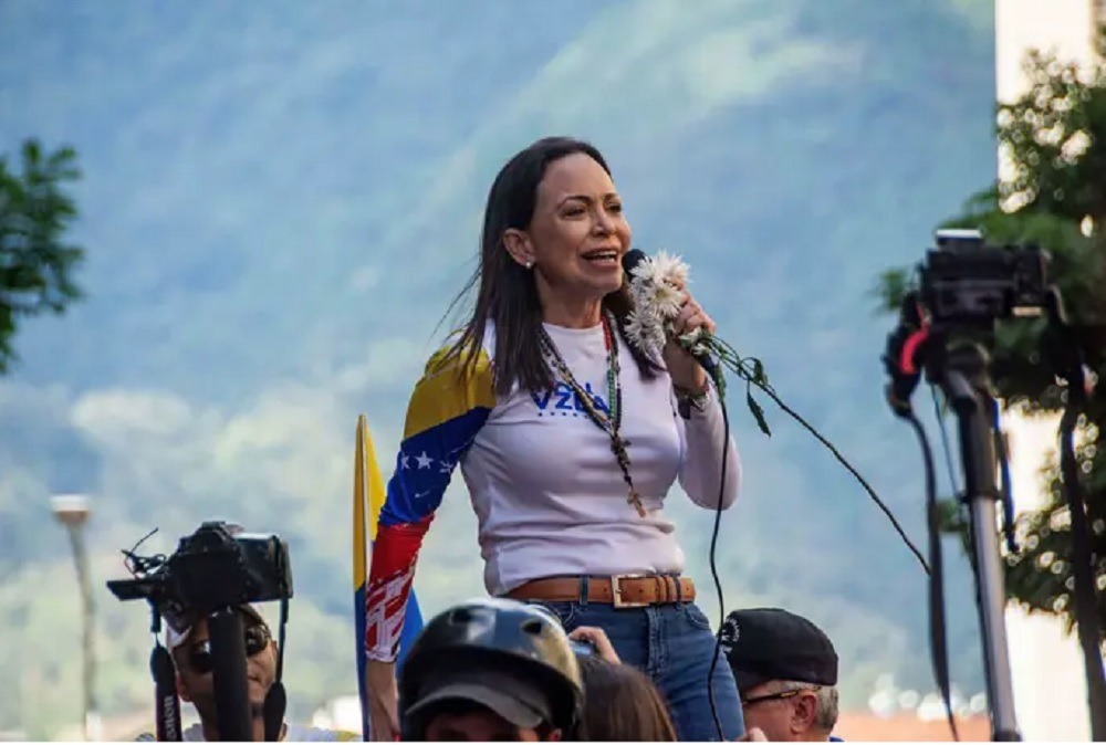 La líder de la oposición de Venezuela, María Corina Machado. FOTO: Europa Press.
