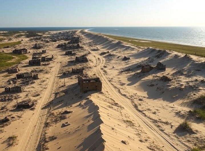 Los restos de Singapur, una ciudad desaparecida en la costa del lago Michigan, yacen hoy sepultados bajo dunas de arena.
