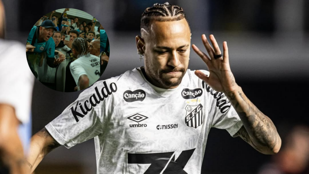 Neymar discute con aficionado tras derrota del Santos ante Internacional