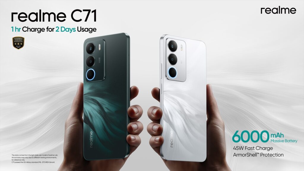 Qué ofrece el Realme C71: batería de dos días, cámara de 50 MP y precio accesible