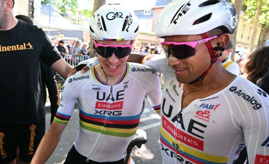 Tadej Pogacar logra su victoria 100 al ganar la etapa 4 del Tour de Francia con apoyo de Narváez