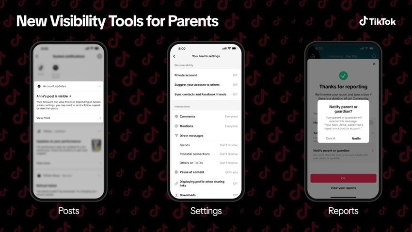 TikTok lanza funciones que mejoran la seguridad digital para familias y creadores