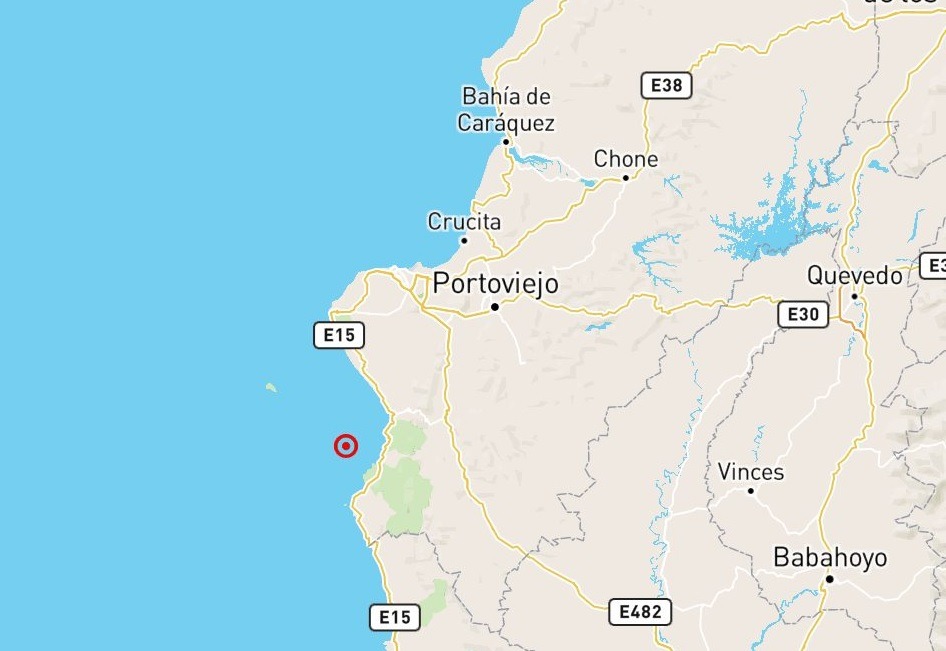Un sismo de magnitud 3.6 en la escala de Richter se registró la noche de este jueves, a las 20h37, frente a las costas de Puerto López,