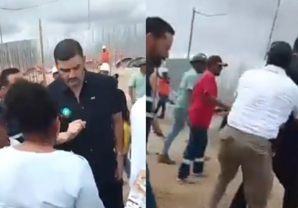 ¿Por qué Aquiles Álvarez, alcalde de Guayaquil, quiso agredir a un líder comunal de Chongón durante un recorrido? (Captura de pantalla).