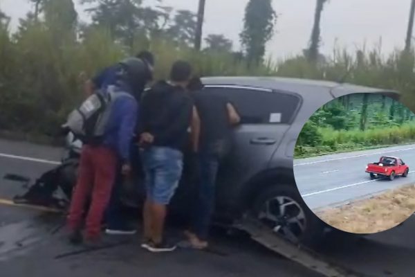 Cámara de seguridad grabó el accidente en Esmeraldas en el que fallecieron Marcos Olmedo, jugador del Muchuc Runa, y dos personas más.