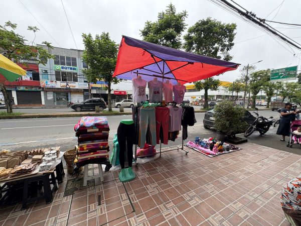 Cerca de 80 comerciantes ocupan vía principal durante celebración de cantonización en Santo Domingo