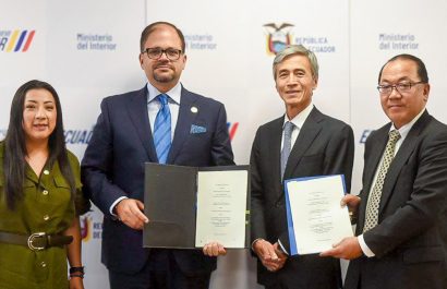 Ecuador recibe donación por parte del Gobierno de Japón para la adquisición de patrulleros que se distribuirán en el país. (Ministerio del Interior).