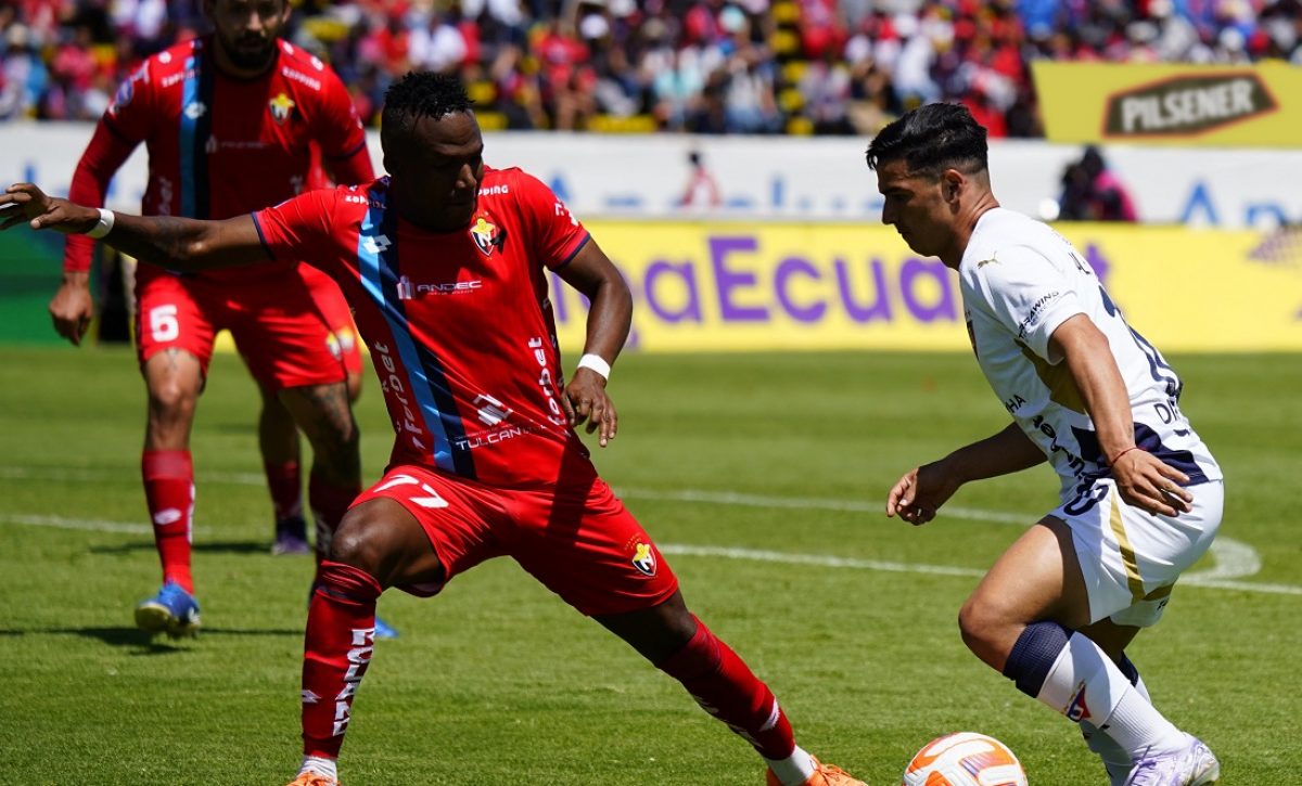 El Nacional se impuso 1-0 a Liga de Quito este domingo en el estadio Olímpico Atahualpa,