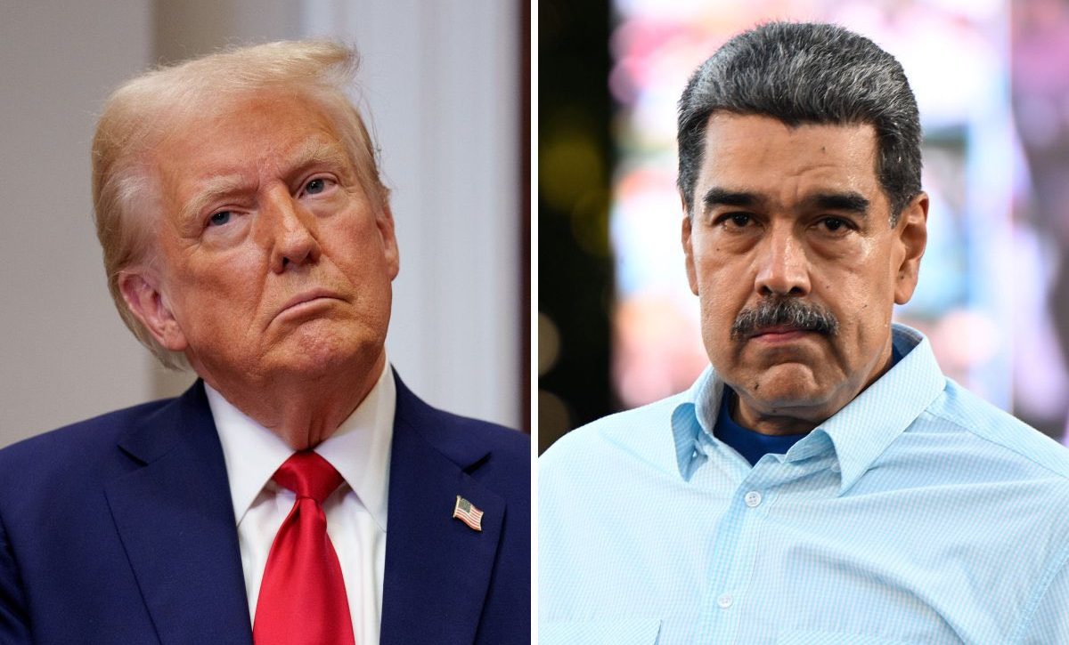 El presidente de Estados Unidos, Donald Trump con Nicolás Maduro, presidente de Venezuela.