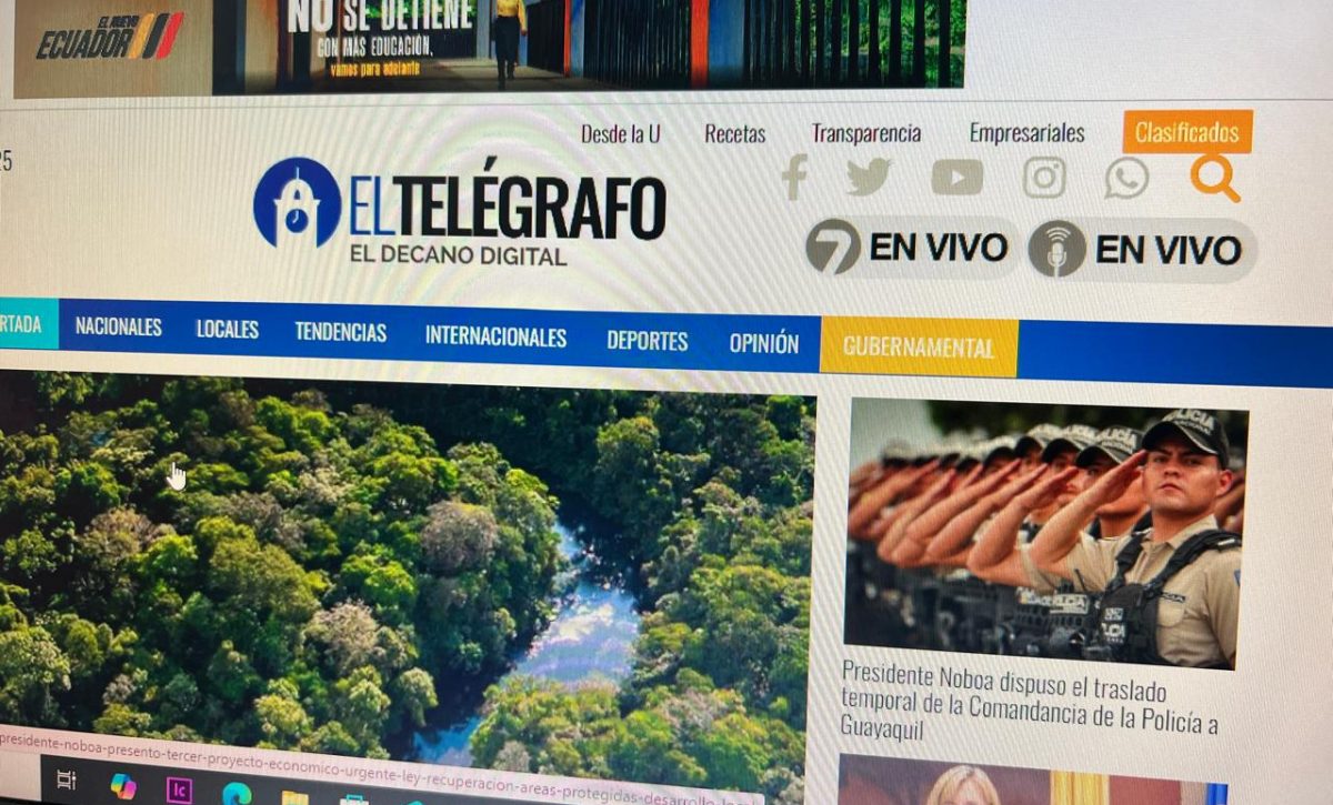 El diario El Telégrafo digital, es uno de los que forma parte de la empresa de medios públicos que está en liquidación.