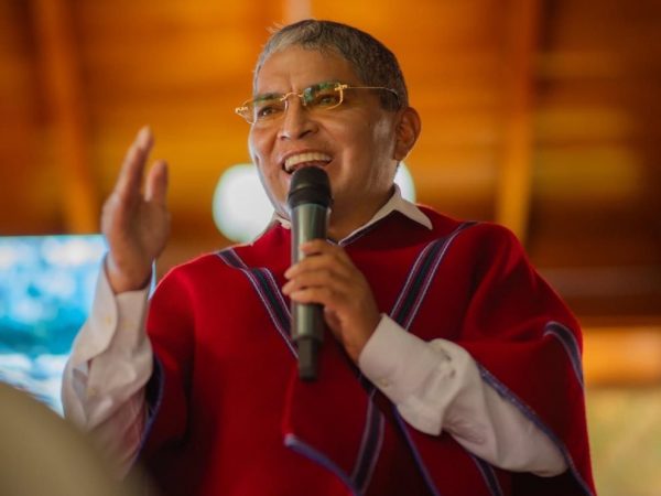 El presidente vitalicio de Mushuc Runa, Luis Alfonso Chango.