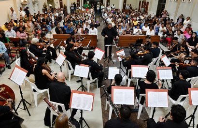 La parroquia Jesús Obrero fue sede de un concierto gratuito de música académica, de la Orquesta Filarmónica de Guayaquil.