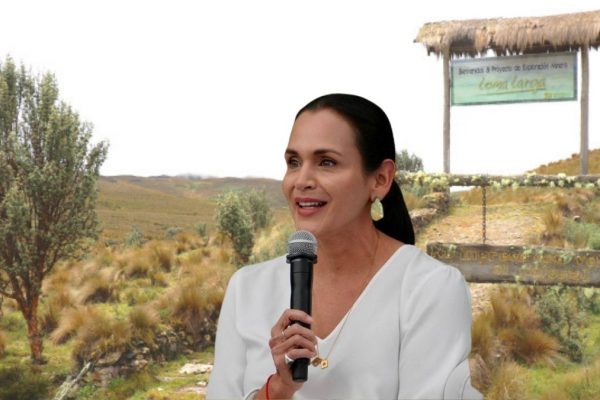 Inés Manzano, ministra de Energía, posterga el inicio de trabajos en el proyecto minero Loma Larga, en Azuay.