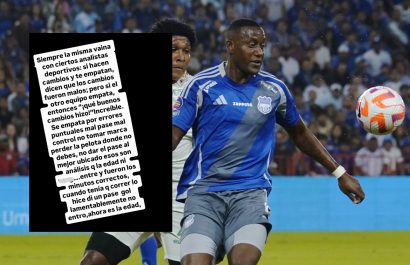 Jaime Ayoví, delantero de Emelec, se defiende y lanza dardos a la prensa: “Siempre la misma vaina con ciertos analistas”