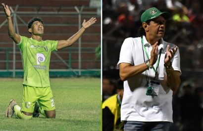 Jimmy Gómez y Raúl Duarte celebran clasificación de Liga de Portoviejo.