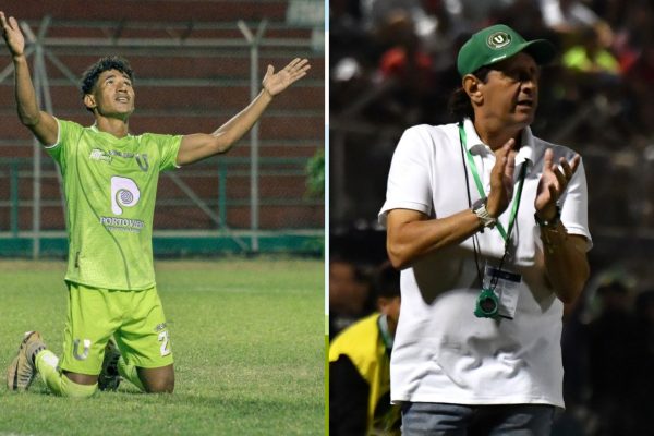 Jimmy Gómez y Raúl Duarte celebran clasificación de Liga de Portoviejo.