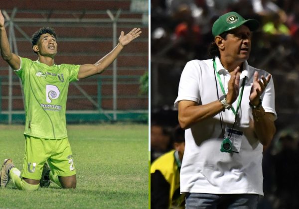 Jimmy Gómez y Raúl Duarte celebran clasificación de Liga de Portoviejo.