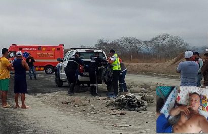 Fernando Seme (foto), falleció tras un choque frontal con un camión en la vía Colisa a Montecristi.