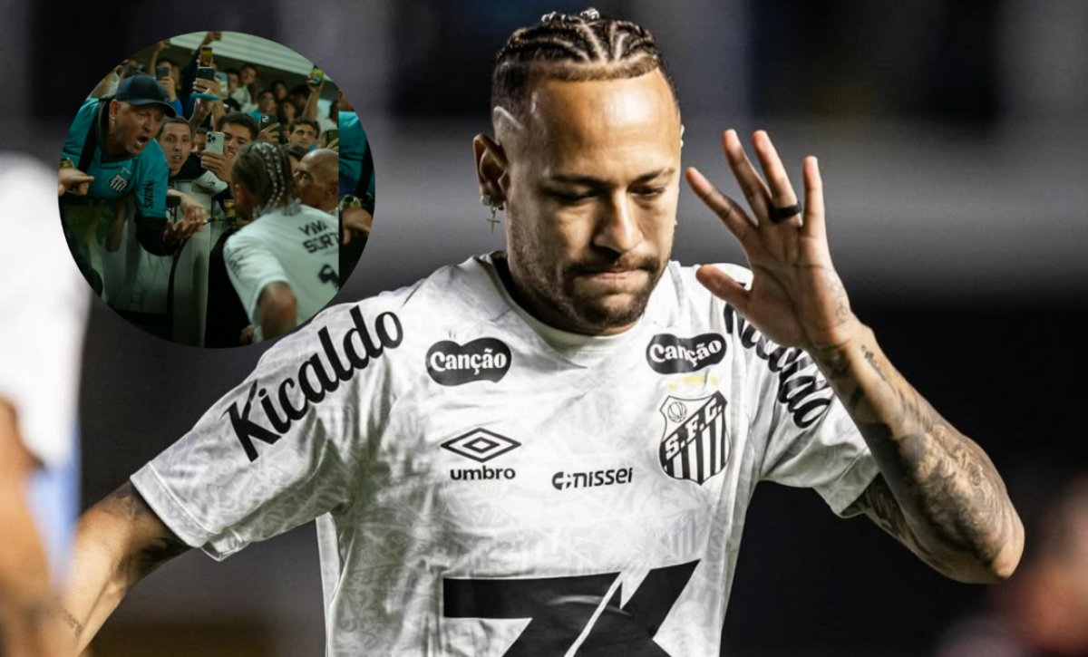 Neymar discute con aficionado tras derrota del Santos ante Internacional