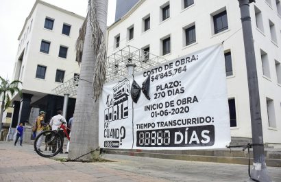 La remodelación del Palacio de Justicia de Portoviejo inició en junio de 2020.