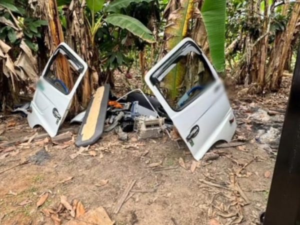 Partes de vehículos robados fueron halladas en el predio donde estaba el camión sustraído.