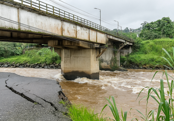 Puente al borde del colapso en Santo Domingo comunidades bloquean el paso y exigen acción inmediata
