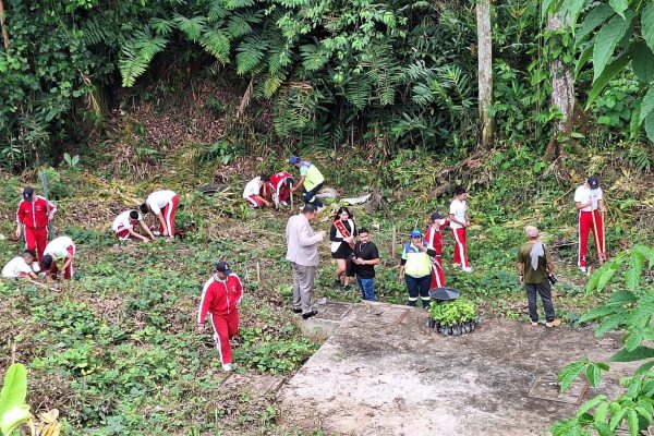 Siembran 328 plantas por el Día del Ambiente en mercado mayorista de Santo Domingo de los Tsáchilas