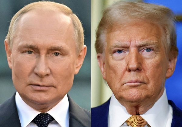 Vladimir Putín (izq.), presidente de Rusia y Donald Trump, presidente de Estados Unidos, se reunirán en Alaska. FOTO: Composición.