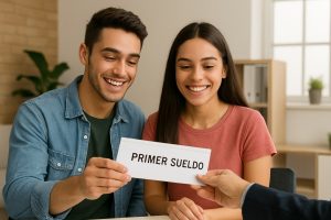 El primer sueldo no debe verse únicamente como una oportunidad de consumo, sino como el inicio de una vida financiera ordenada. FOTO: Inteligencia Artificial (ChatGPT).