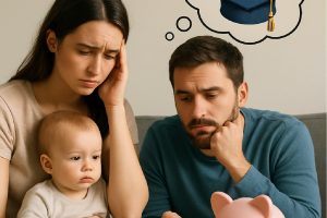 Las parejas deben reunirse y analizar los costos de criar hijos. FOTO: Inteligencia Artificial (IA).