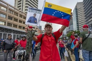 Concentración en apoyo del Gobierno de Nicolás Maduro en Venezuela. FOTO: Europa Press.