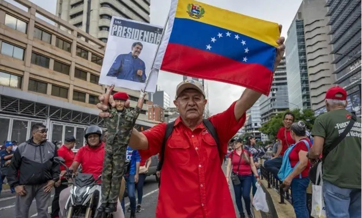 Concentración en apoyo del Gobierno de Nicolás Maduro en Venezuela. FOTO: Europa Press.