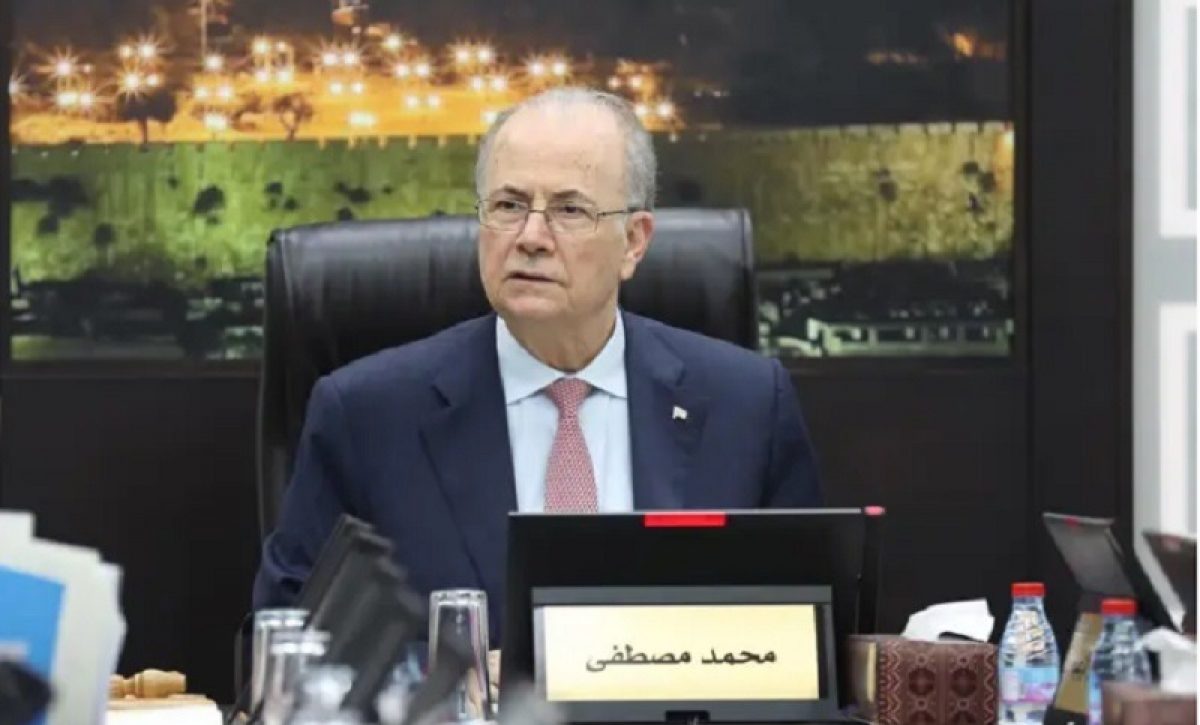 El primer ministro palestino, Muhamed Mustafa, durante una conferencia de prensa. FOTO: Europa Press.
