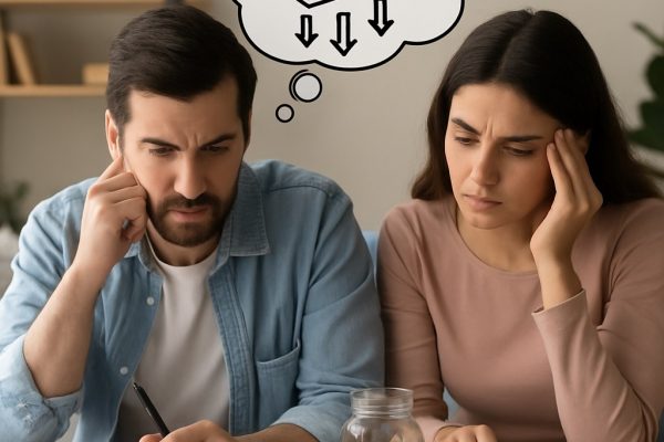 Finanzas en pareja: qué hacer si solo uno arrastra deudas importantes. FOTO: Inteligencia Artificial (ChatGPT).