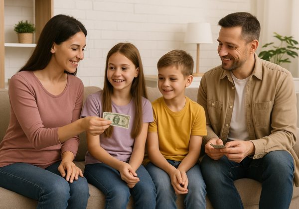 Enseñar a planificar la mesada prepara a los niños para enfrentar, de manera ordenada y consciente, los desafíos económicos del futuro. FOTO: Inteligencia Artificial (ChatGPT).