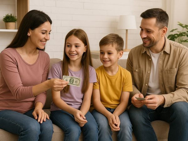 Enseñar a planificar la mesada prepara a los niños para enfrentar, de manera ordenada y consciente, los desafíos económicos del futuro. FOTO: Inteligencia Artificial (ChatGPT).