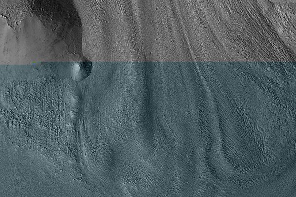 Los glaciares de Marte están compuestos en más de un 80% de hielo puro. FOTO: Europa Press.