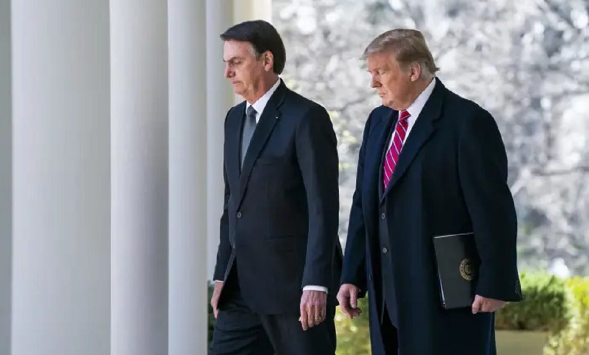 El presidente Donald Trump recibió al expresidente de Brasil, Jair Bolsonaro. FOTO: Europa Press.