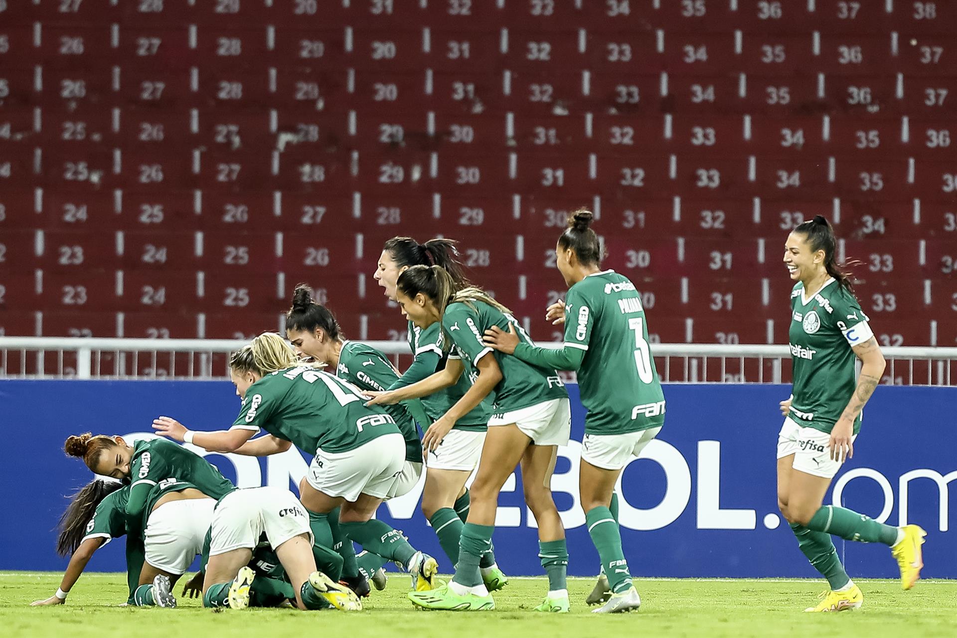 Las jugadoras del Palmeiras de Brasil