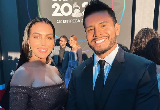 Jonathan Estrada junto a Georgina Rodríguez pareja de Cristiano Ronaldo.