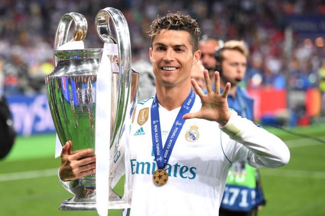 Cristiano Ronaldo logró cinco Champions League mientras estuvo en el Real Madrid.