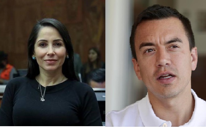 Luisa González y Daniel Noboa