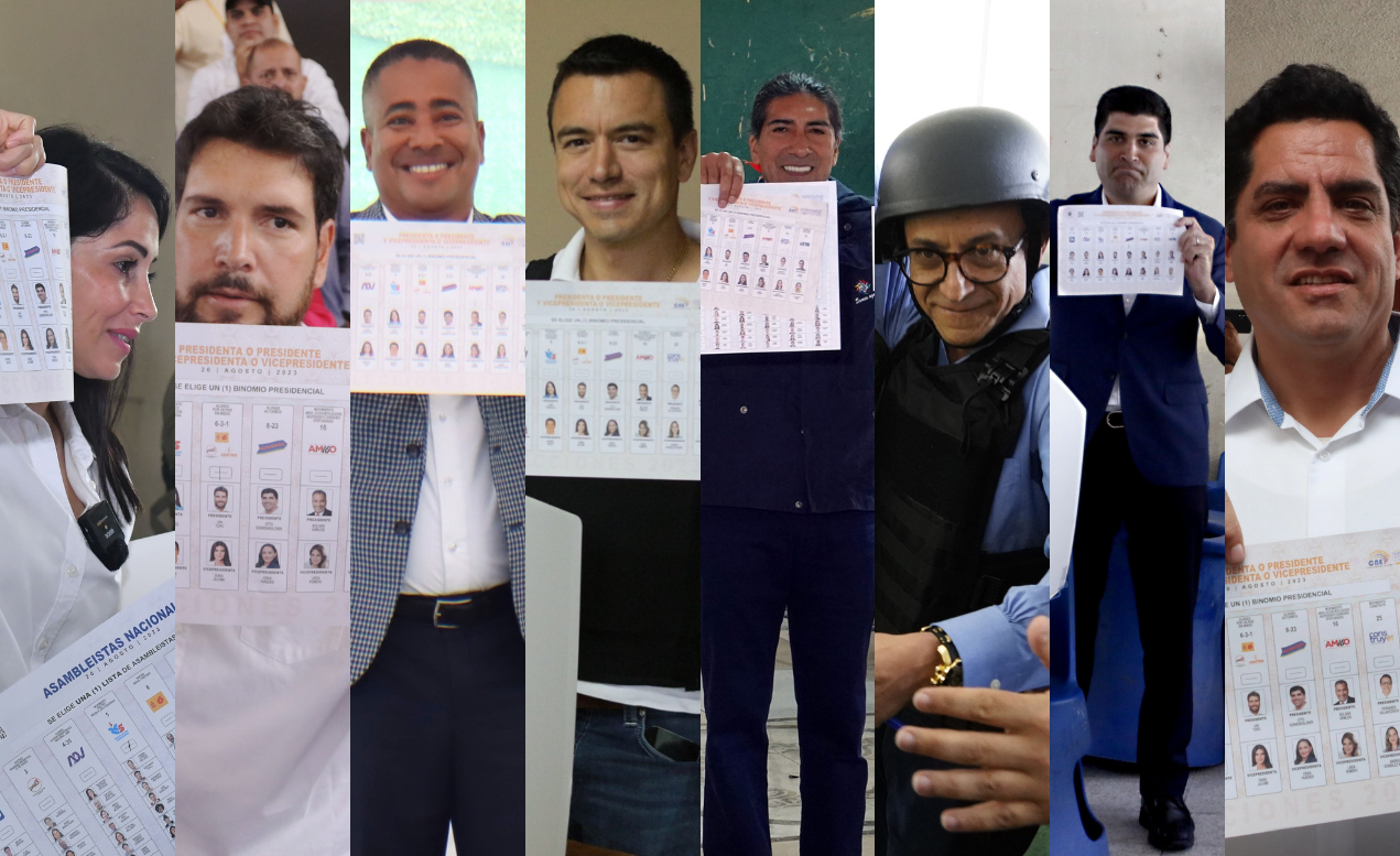 Candidatos presidenciales acuden a cumplir con su derecho al voto