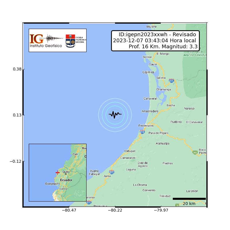 Dos sismos se registraron esta madrugada en dos provincias de la Costa