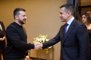 Los presidentes de Ecuador y Ucrania, Daniel Noboa y Volodímir Zelenski, respectivamente, se reunieron en Argentina.