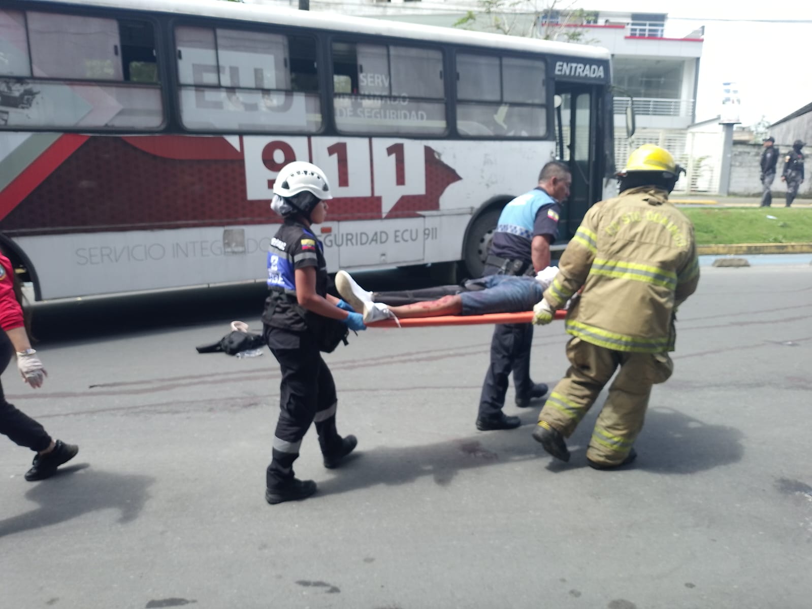 Simulacro de accidente de tránsito se realiza en Santo Domingo